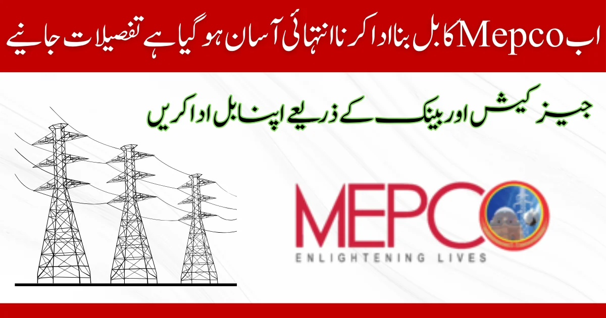 MEPCO Bill Payment Via App & Credit Card